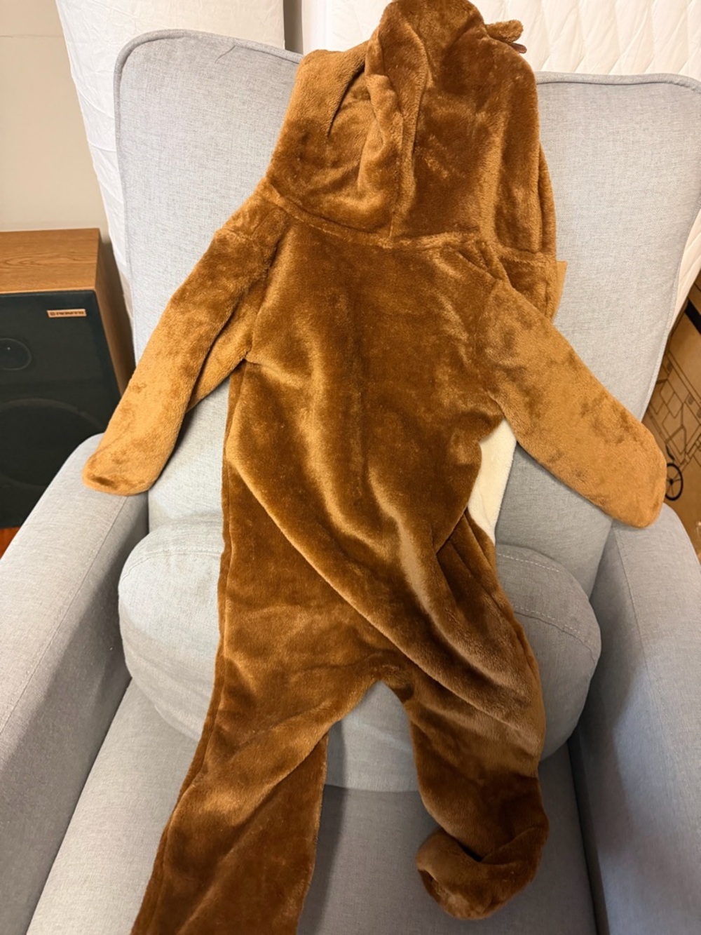 Carter's Brown Plush Hooded Baby Jumpsuit - Picture 6 of 6
